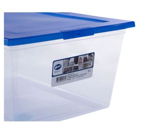 Caja organizadora 15 litros Mybox transparente/azul Wenco