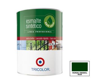 Esmalte sintético 1/4 galón Profesional verde trébol brillante Tricolor