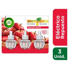 Repuesto aromatizador eléctrico manzana canela 3 un.