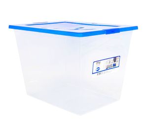 Caja organizadora 27 litros Mybox transparente/azul Wenco