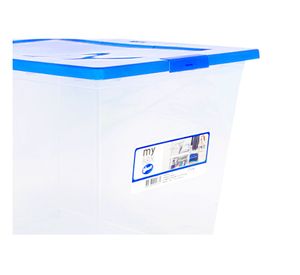 Caja organizadora 27 litros Mybox transparente/azul Wenco