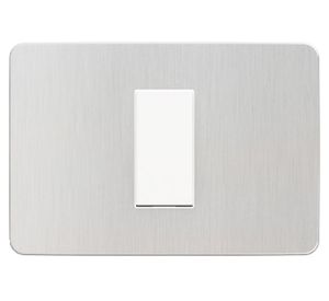 Interruptor placa armada simple 10A Orión gris/blanco Schneider