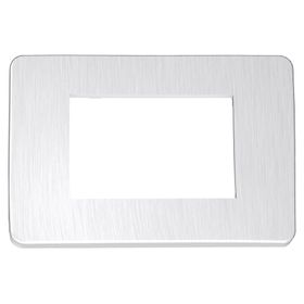 Tapa triple Orión aluminio/gris Schneider