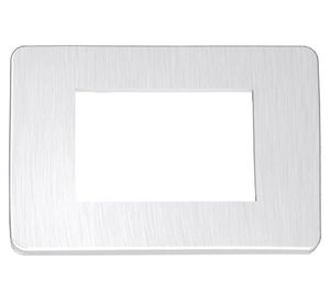 Tapa triple Orión aluminio/gris Schneider