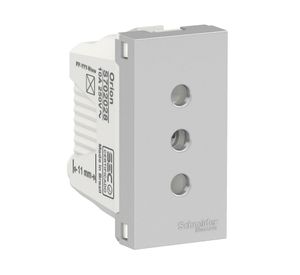 Módulo tomacorriente 10A 2P+T Orión aluminio Schneider