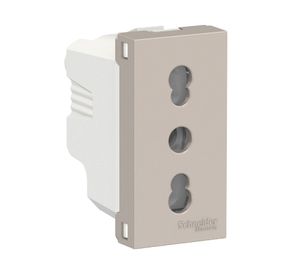 Módulo tomacorriente 10/16A 2P+T Orión beige Schneider
