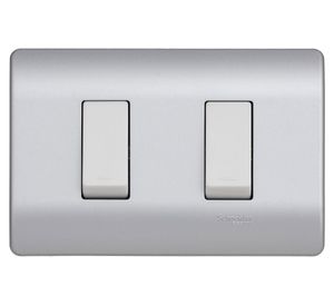 Placa armada interruptor 16A 9/15 Génesis lien Schneider