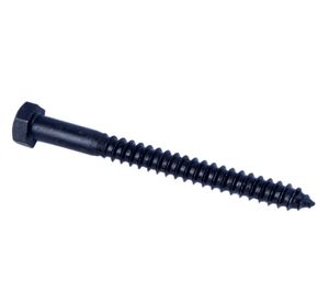 Tornillo tirafondo 5/16''x3 1/2'' pavonado x15 unidades Imporper