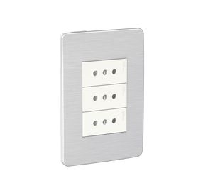 Placa armada toma corriente 3M Orión gris cósmico Schneider