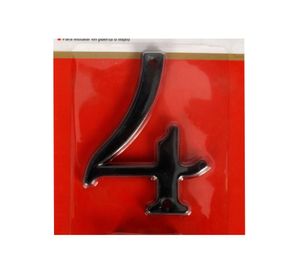 Número 4 8,5 cm Rústico negro Poli