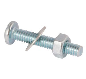 Perno cocina + tuerca + golilla 1/4 x 1 1/2'' zincado 25 unidades Imporper