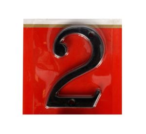 Número 2 8,5 cm Rústico negro Poli