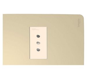 Placa armada tomacorriente Orión marfil Schneider