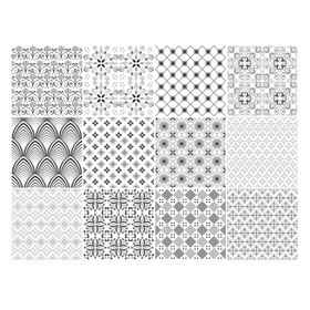 Vinilo adhesivo 15x15 cm grafito 12 unidades