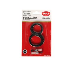 Número 6 8,5 cm Rústico negro Poli