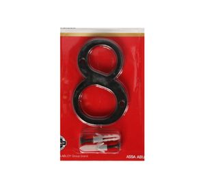 Número 6 8,5 cm Rústico negro Poli