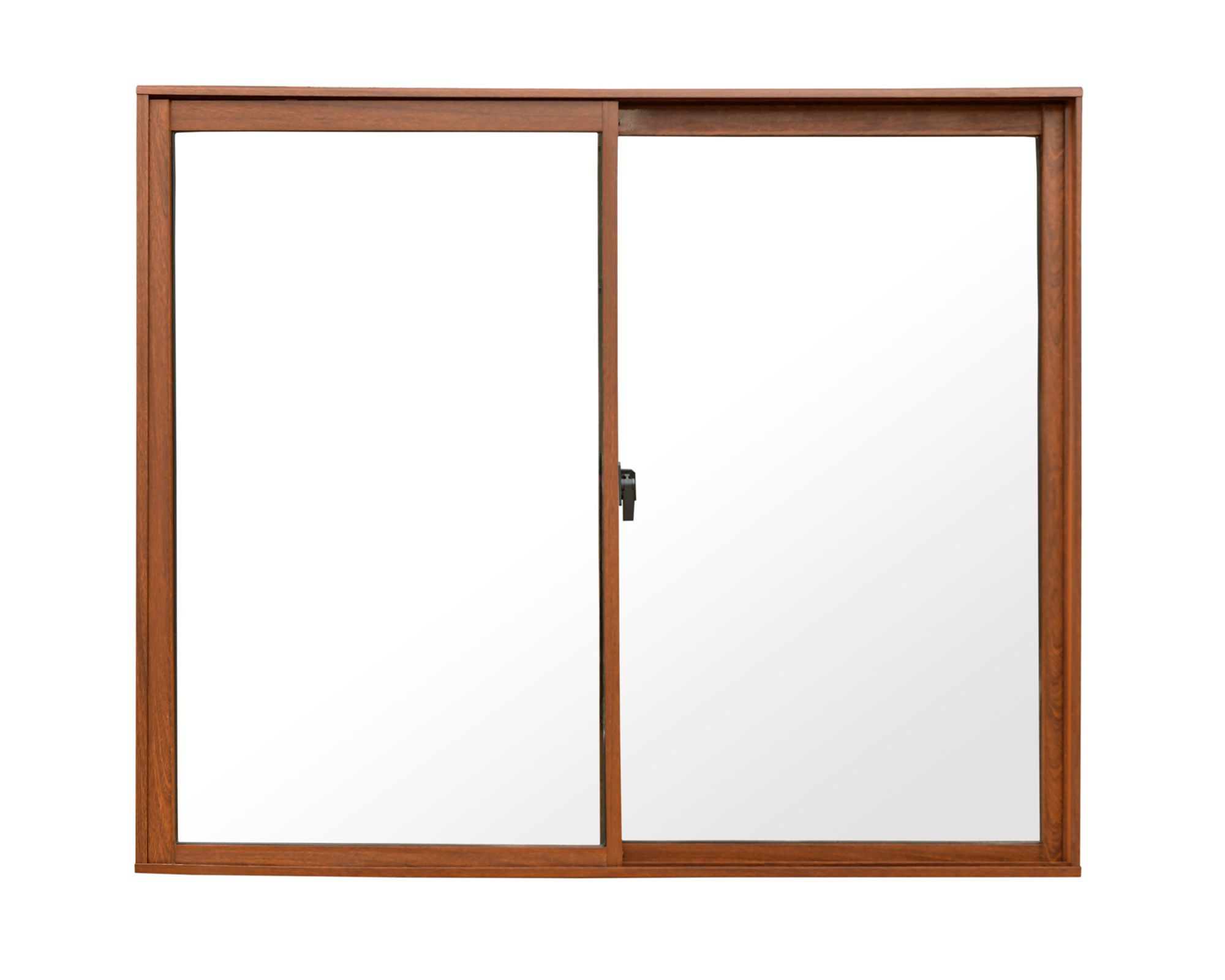 Ventana Aluminio 121x100 cm Corredera Madera Mundo Glass
