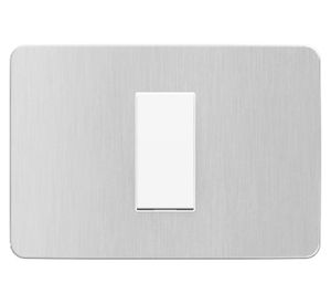 Placa armada 9/24 Orión aluminio cosmic gris Schneider