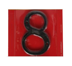 Número 8 8,5 cm Rústico negro Poli
