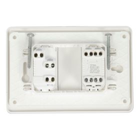 Placa armada toma corriente + interruptor 9/12 Orión blanco Schneider