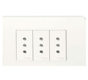 Placa armada tomacorriente Orión blanco Schneider