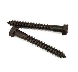 Tornillo tirafondo 3/8 x 3 " pavonado bolsa 15 unidades Imporper