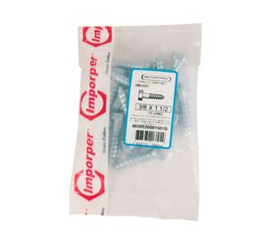 Tirafondo 3/8 x 1 1/2'' zincado 15 unidades Imporper