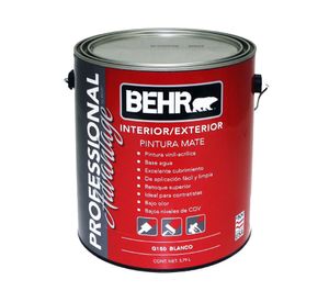 Esmalte al agua 1 galón Profesional Advantage blanco mate Behr