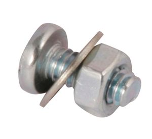 Perno cocina + tuerca + golilla 1/4 x 5/8'' zincado 25 unidades Imporper