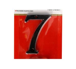 Número 7 8,5 cm Rústico negro Poli