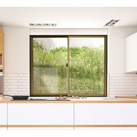 Ventana Aluminio 121x100 cm Corredera Titanio