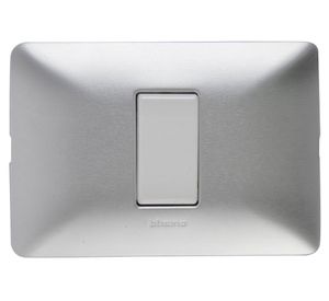 Interruptor 16a x250v placa aluminio blanco Bticino