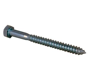 Tornillo tirafondo 5/16x3 1/2'' zincado 15 unidades Imporper