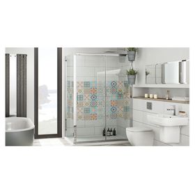 Vinilo adhesivo 15x15 cm Fleur 12 unidades