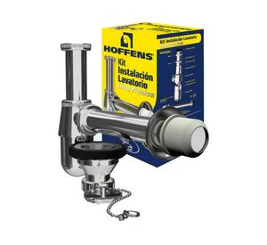 Kit instalación lavatorio 1 1/4'' cromado Hoffens.
