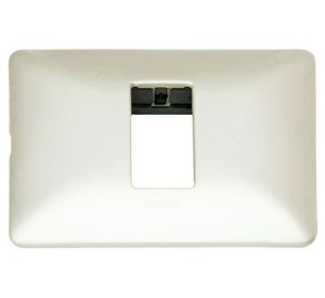 Placa 1 módulo aluminio natural Bticino