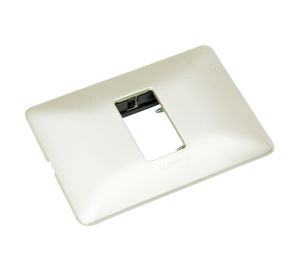 Placa 1 módulo aluminio natural Bticino