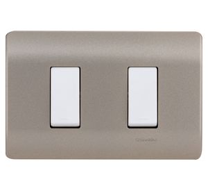 Interruptor doble placa armada 9/15 16A MWD42112 Scheneider