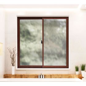 Ventana Aluminio 100x100 cm Corredera Madera
