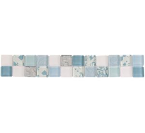 Listel vidrio 30x5 cm line azul Norglas