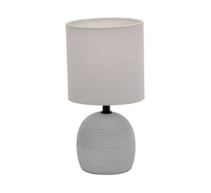 Lámpara sobremesa 1L E27 gris Abitare