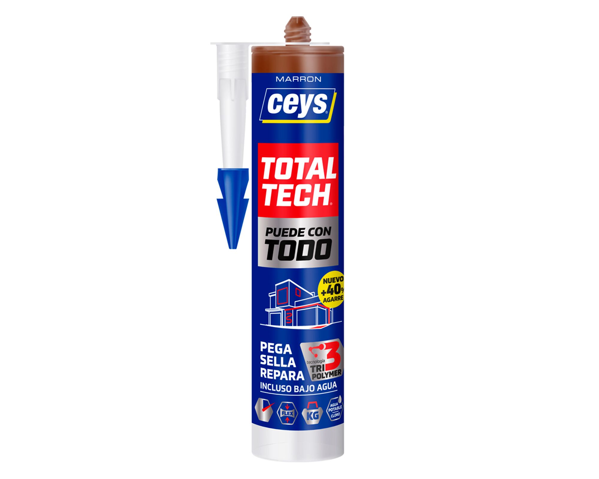 Adhesivo Sellador Total Tech 290ml Café Ceys