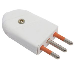 Enchufe macho súper 3 patas 10 amp blanco Kalop