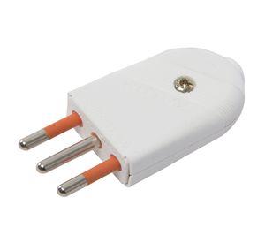 Enchufe macho súper 3 patas 10 amp blanco Kalop