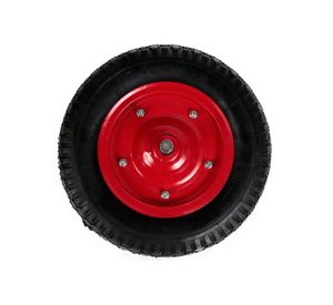 Rueda neum谩tica 3,50x8'' negro/rojo Plasmet