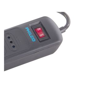 Protector sobrevoltaje P9186 2200w 918 joules 6 entradas termoplástico Philco
