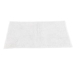 Piso baño shaggy antideslizante blanco 60x40 cm