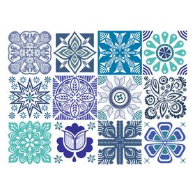 Vinilo adhesivo 15x15 cm Marina 12 unidades