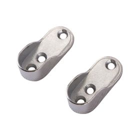 Soporte pared barra closet cromo x2 unidades hbt
