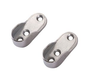 Soporte pared barra closet cromo x2 unidades hbt